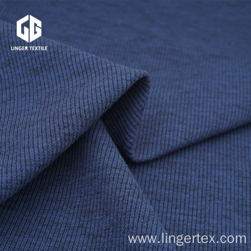 CVC Space Dyed Elastane Rib Fabric For Sleeve